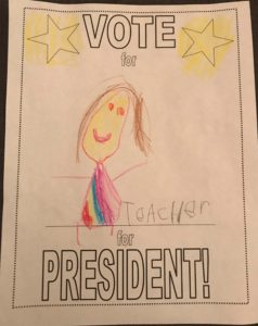#TeacherPresidentKindergarten